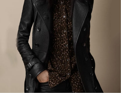 Veste cintrée femme en similicuir
