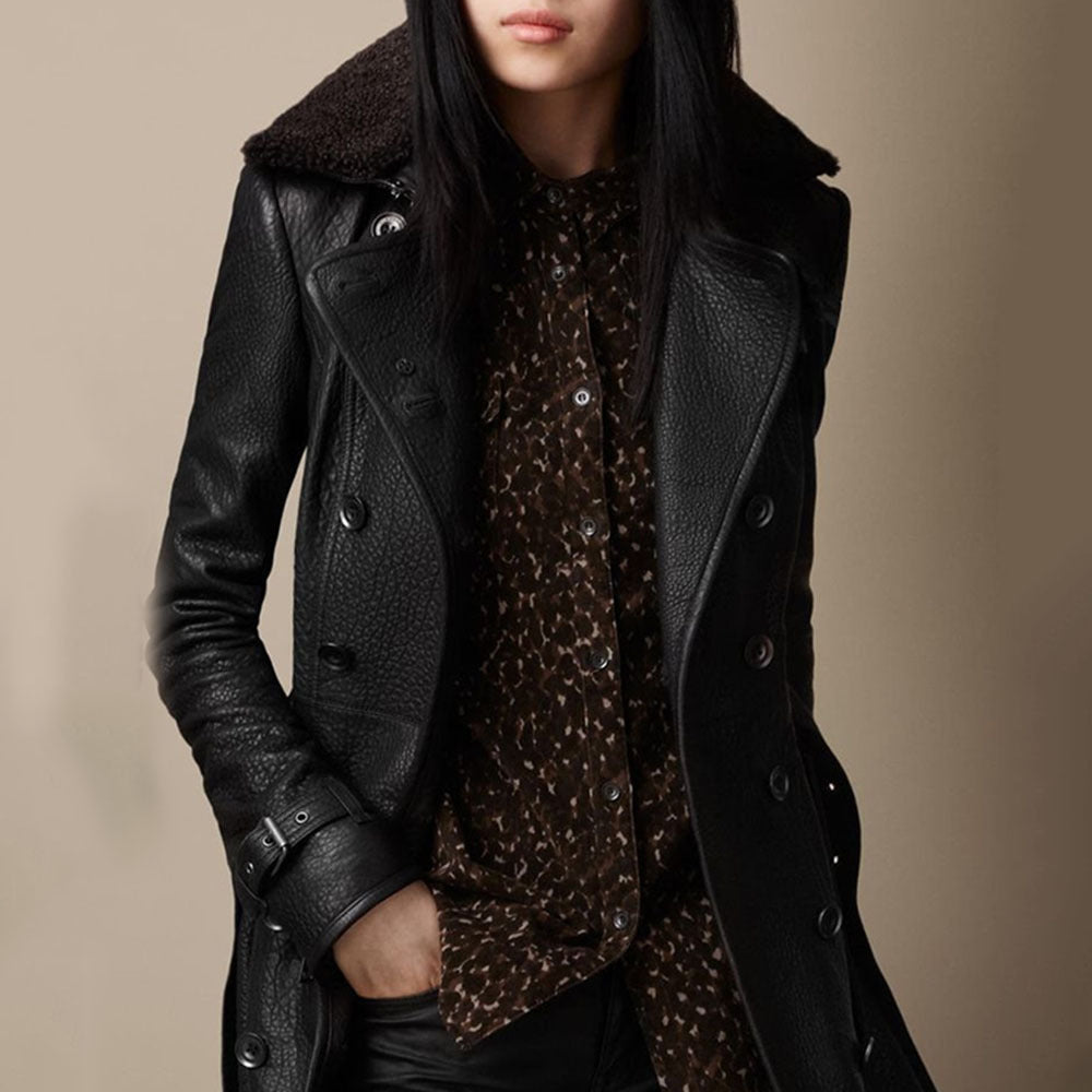 Veste cintrée femme en similicuir