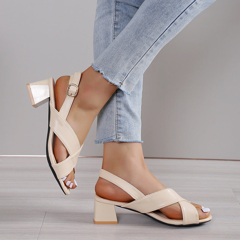 Kesperi –Sandales à Talon Épais Femme avec Bride à la Cheville