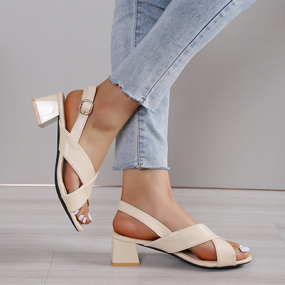 Kesperi –Sandales à Talon Épais Femme avec Bride à la Cheville
