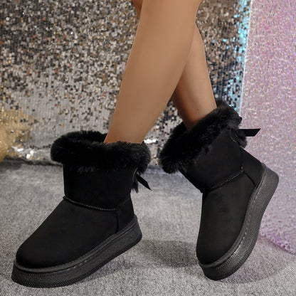 Bottes de Neige Femme avec Nœud
