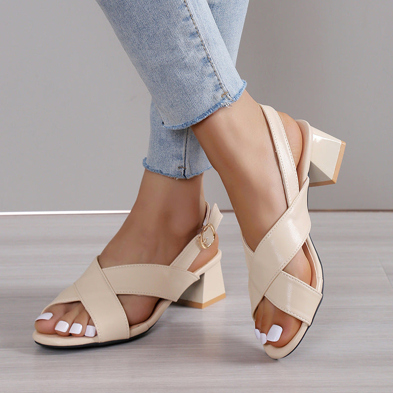 Kesperi –Sandales à Talon Épais Femme avec Bride à la Cheville