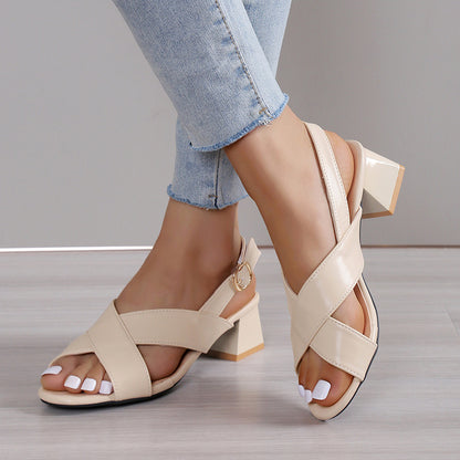 Kesperi –Sandales à Talon Épais Femme avec Bride à la Cheville