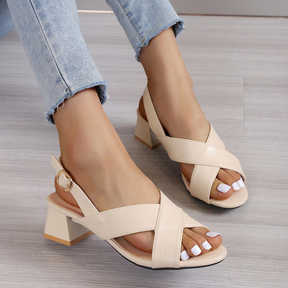Kesperi –Sandales à Talon Épais Femme avec Bride à la Cheville