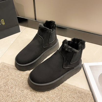 Bottes Fourrées Plates Femme