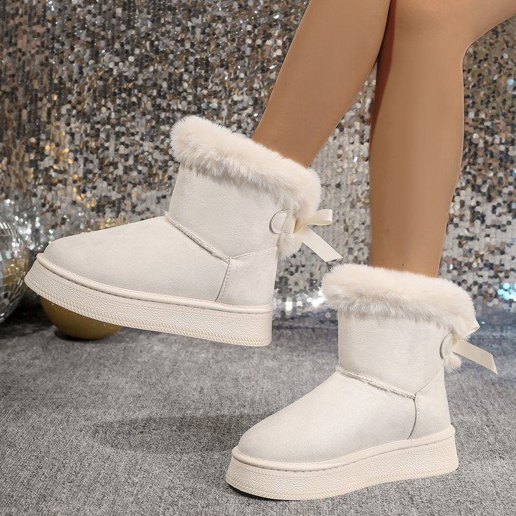 Bottes de Neige Femme avec Nœud