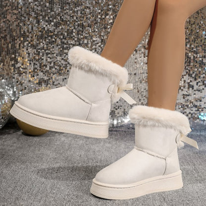Bottes de Neige Femme avec Nœud