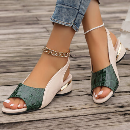 Kesperi – Sandales Femme en Cuir Souple à Talon Moyen