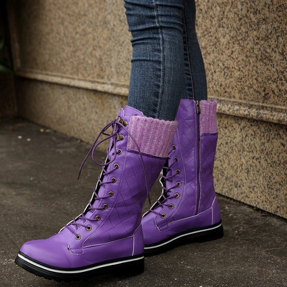 Bottes Martin unies femme