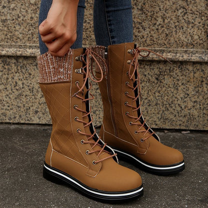 Bottes Martin unies femme