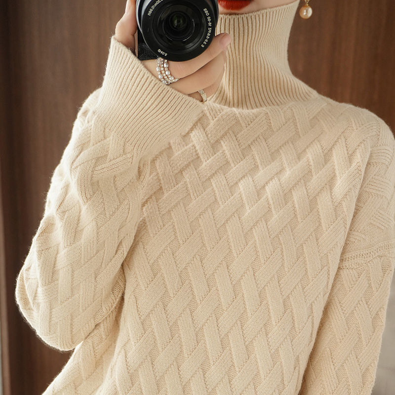 Pull Col Roulé Épais Femme pour l'Automne