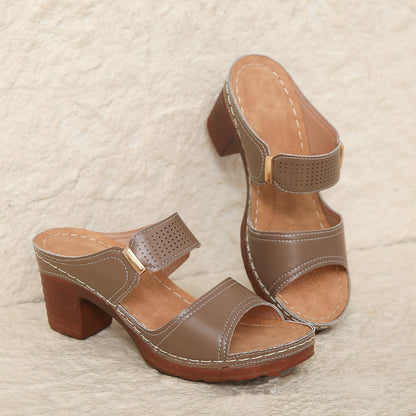 Sandales femme décontractées à talons hauts