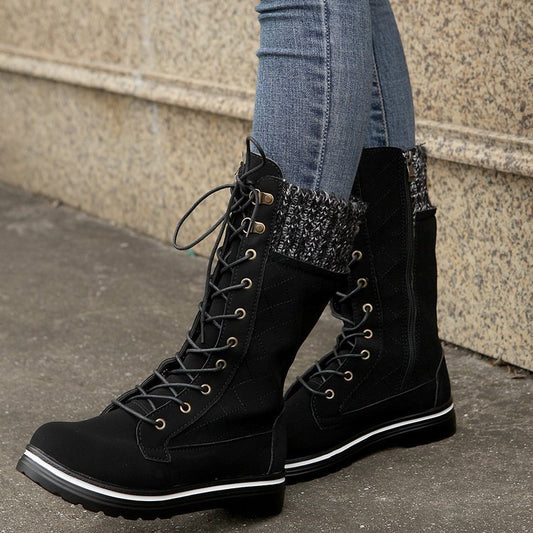 Bottes Martin unies femme