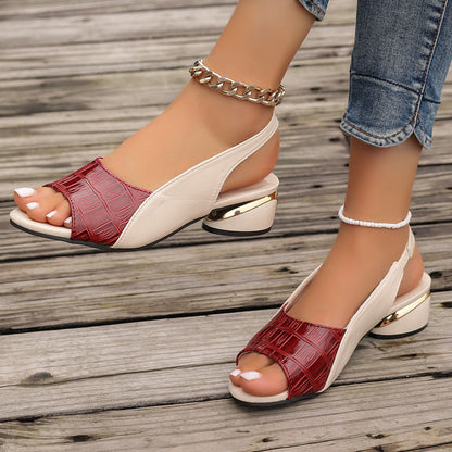 Kesperi – Sandales Femme en Cuir Souple à Talon Moyen