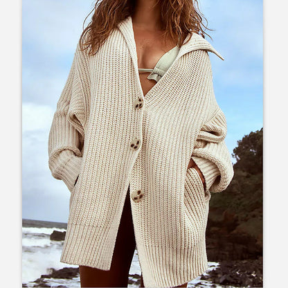 Kesperi – Gilet Tricoté Femme à Col Revers
