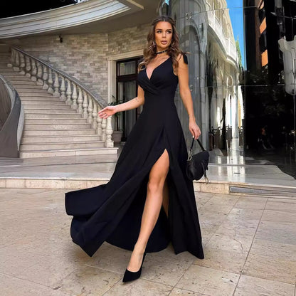 Kesperi –Robe de soirée longue plissée unie