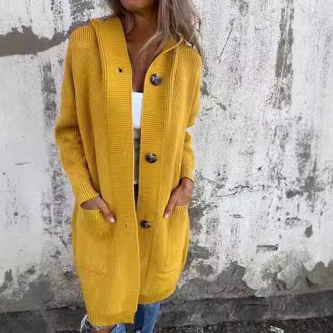 Gilet long femme en maille