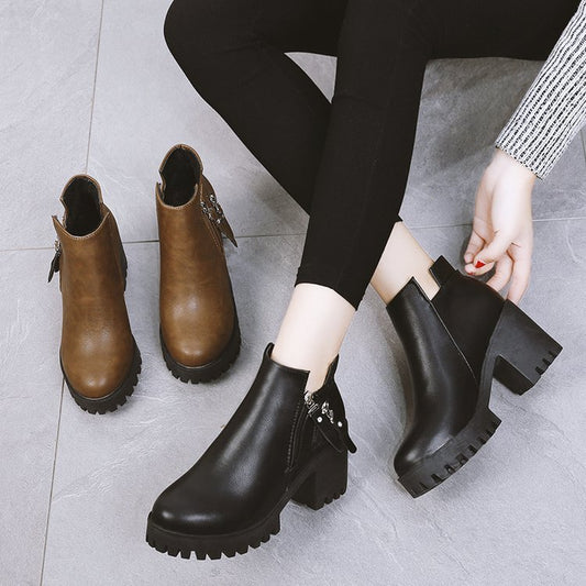 Kesperi – Bottines à Plateforme et Talon Épais