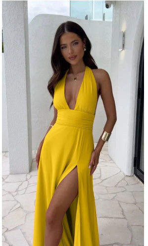 Kesperi –robe d'Été à col halter dos nu avec bretelles