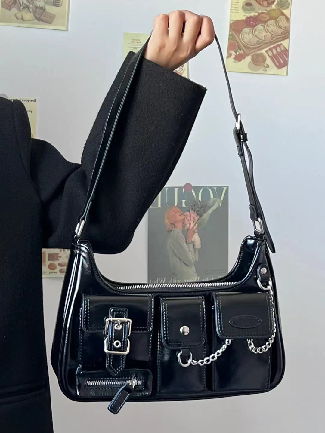 Kesperi – Sac Bandoulière Moto Chaîne Style Hongkongais