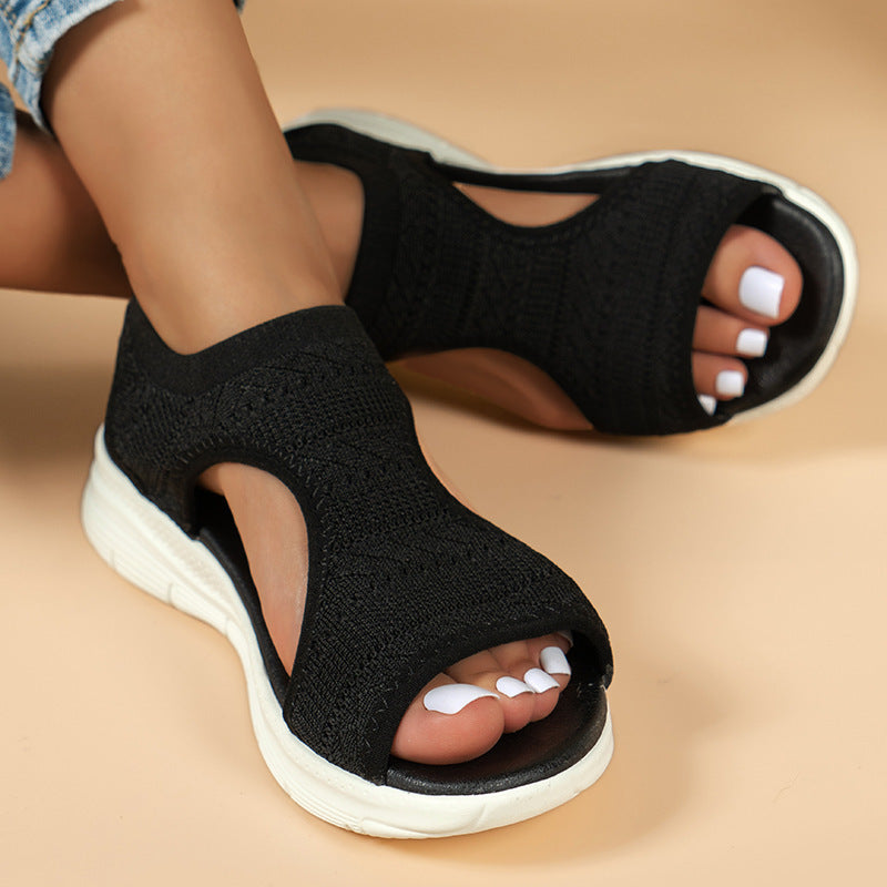 Sandales Flyknit pour Femme Bout Ouvert Ajouré